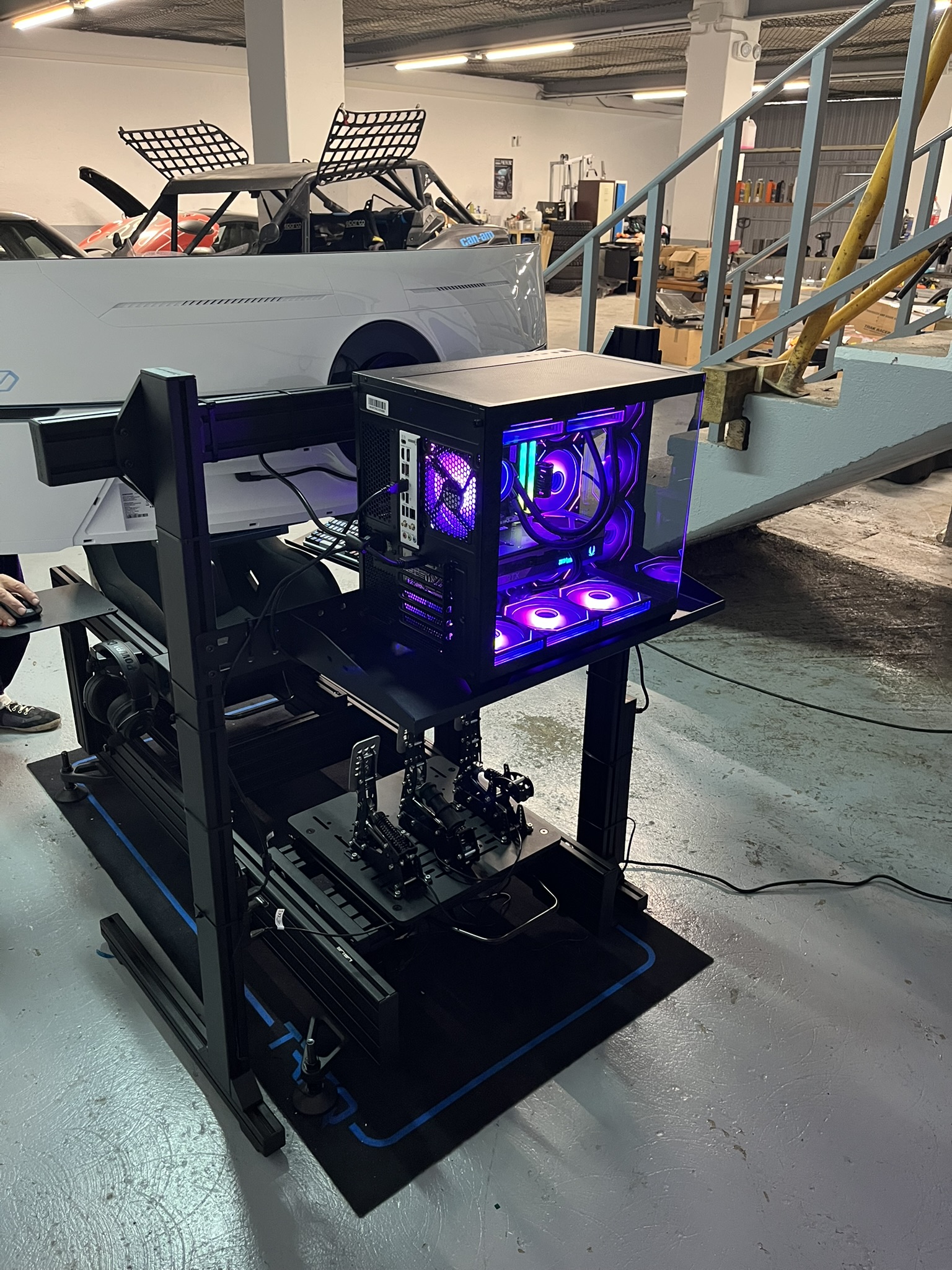 Bilbao build — sim rig detail
